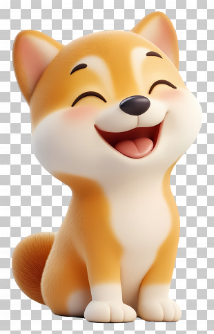 Doge Shiba character art illustration — tall pose